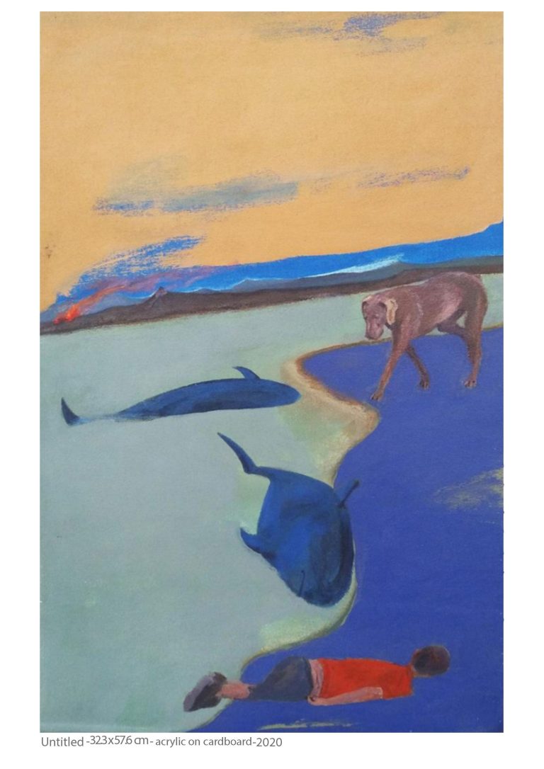Untitled - 32.3x57.6 cm - acrylic on cardboard - 2020