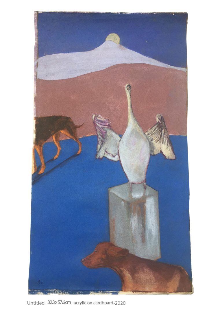 Untitled - 32.3x57.6 cm - acrylic on cardboard - 2020