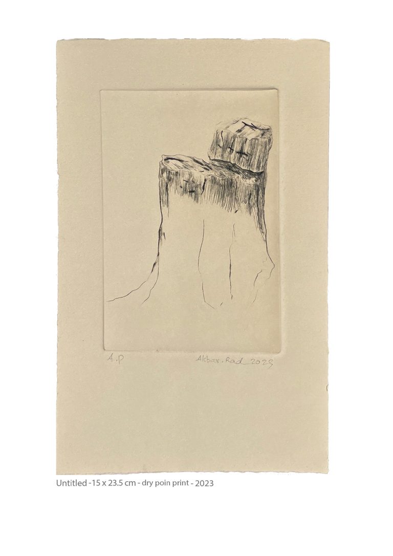 Untitled - 15x23.5 cm - dry point print - 2023