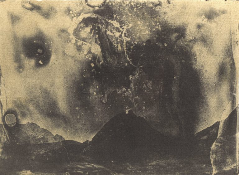 Oveis Ramezani, Untitled from Sun-Eater Collection Wet plate collodion photography Vandyke brown print toned in Gold-Thiourea toner 13.8*18.8 cm 2024-2025 Unique Edition