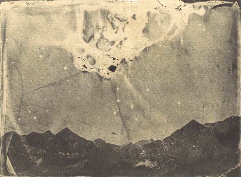 Oveis Ramezani, Untitled from Sun-Eater Collection Wet plate collodion photography Vandyke brown print toned in Gold-Thiourea toner 13.8*18.8 cm 2024-2025 Unique Edition