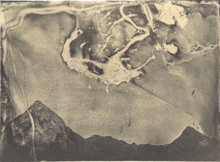 Oveis Ramezani, Untitled from Sun-Eater Collection Wet plate collodion photography Vandyke brown print toned in Gold-Thiourea toner 13.8*18.8 cm 2024-2025 Unique Edition