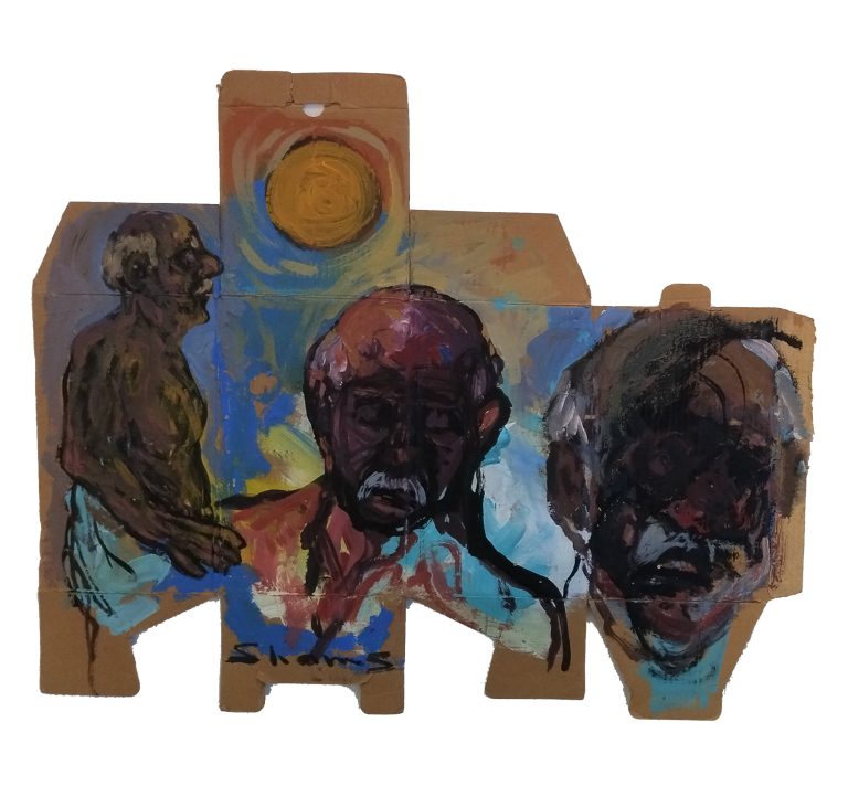 Untitled, 44.5 × 54 cm, Acrylic on cardboard, 2025