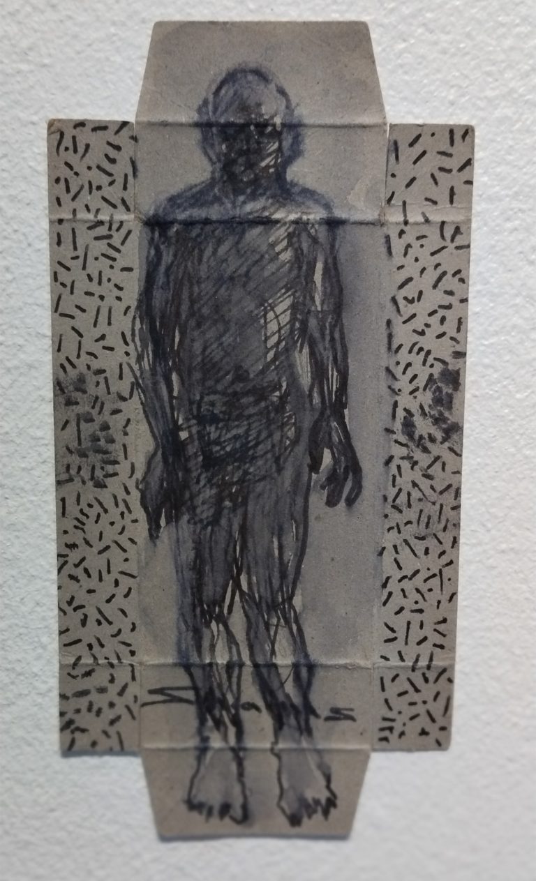 Untitled, 6 × 12.5 cm, Ballpoint Pen on Cardboard, 2024