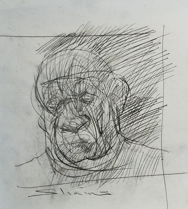 Untitled, 14 × 16 cm, Carbon Paper Drawing on Paper, 2024