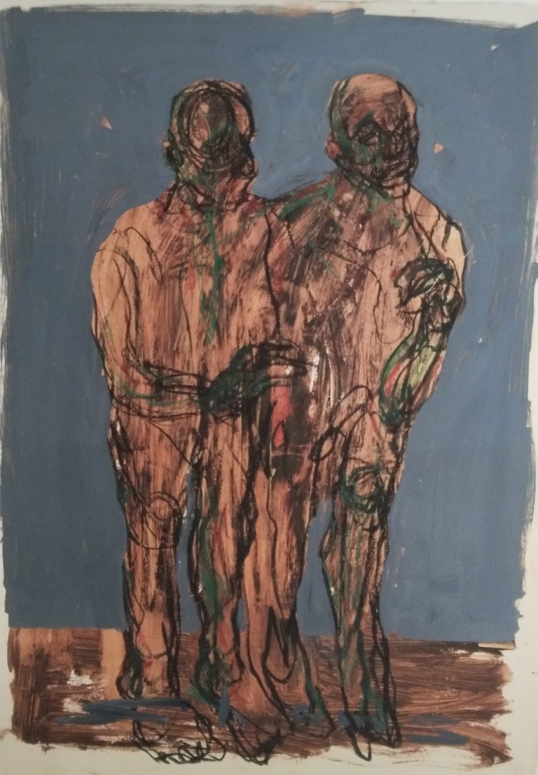 Untitled, 43 × 57 cm, Oil Pastel on Cardboard, 2024