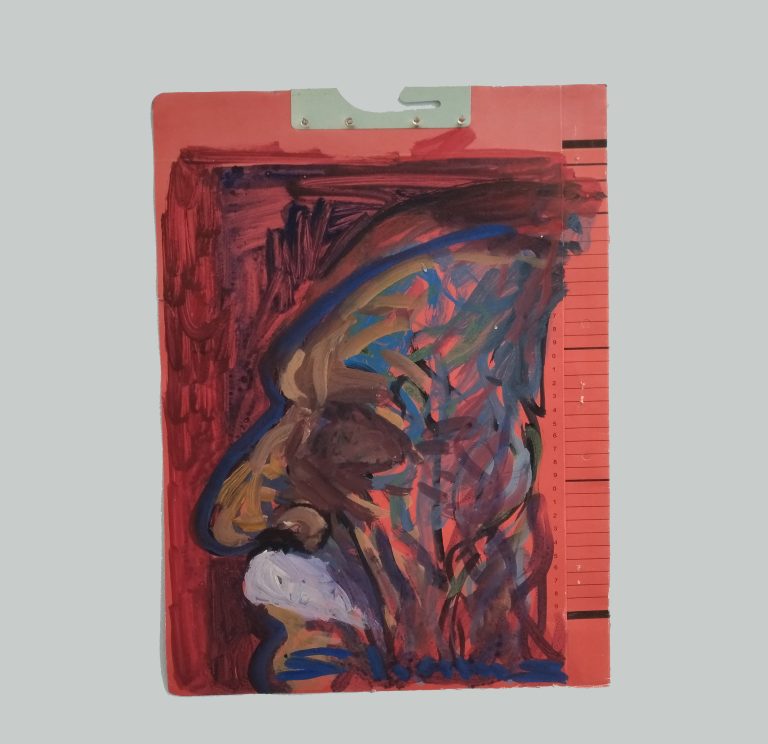 Untitled, 26 × 36.5 cm, Acrylic on Cardboard, 2025