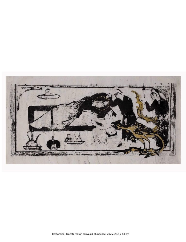 Rostamine - Transferred on Canvas & Chinecolle ,2025 25.5x43 cm