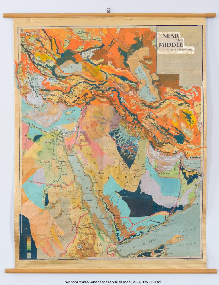 Near And Middle, Acrylic and gauche on paper ,2025,126x104cm