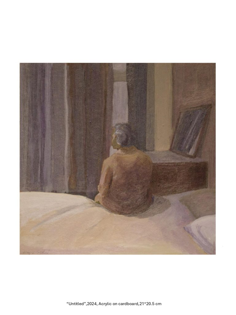 “Untitled”,2024, Acrylic on cardboard,21*20.5 cm