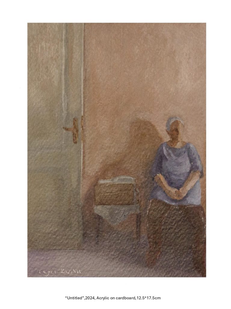 “Untitled”,2024, Acrylic on cardboard,12.5*17.5cm