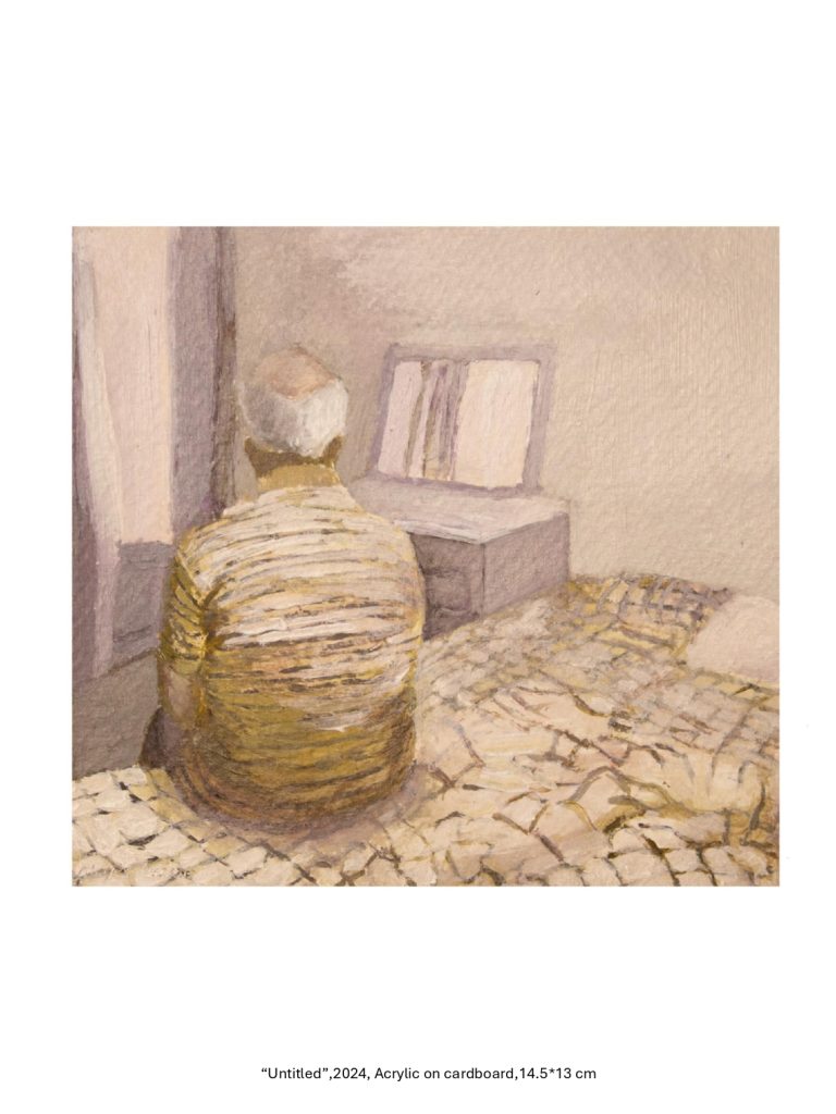 “Untitled”,2024, Acrylic on cardboard,14.5*13 cm