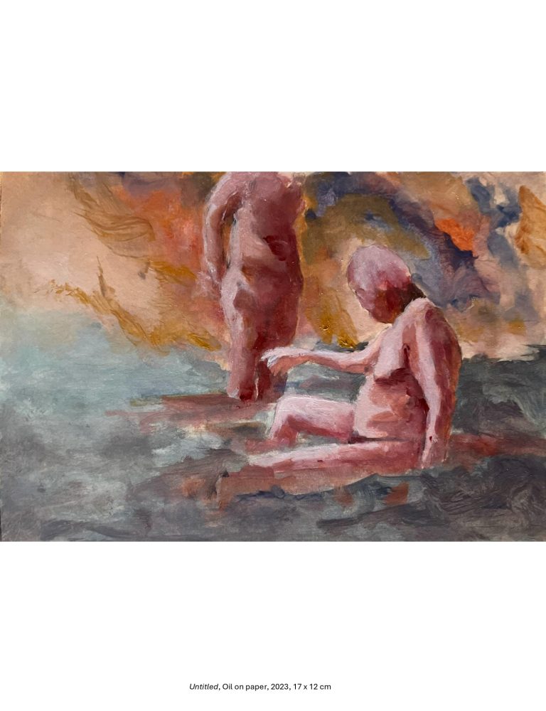 Untitled, Oil on paper, 2023, 17 x 12 cm
