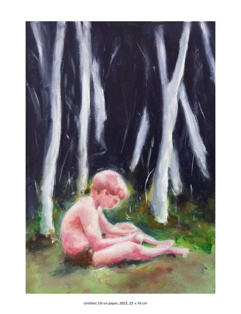 Untitled, Oil on paper, 2023, 22 x 16 cm