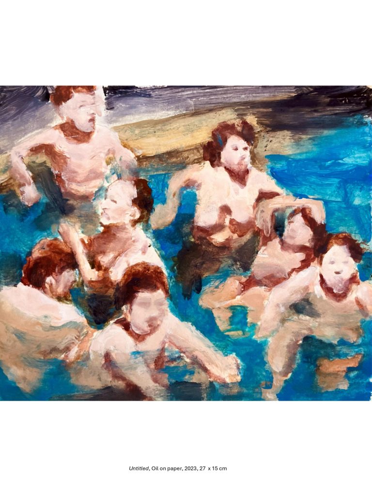 Untitled, Oil on paper, 2023, 27 x 15 cm