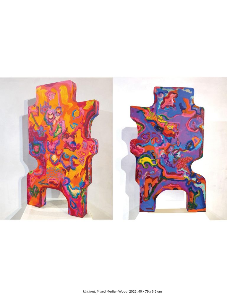 Untitled, Mixed Media - Wood, 2025, 49 x 79 x 6.5 cm