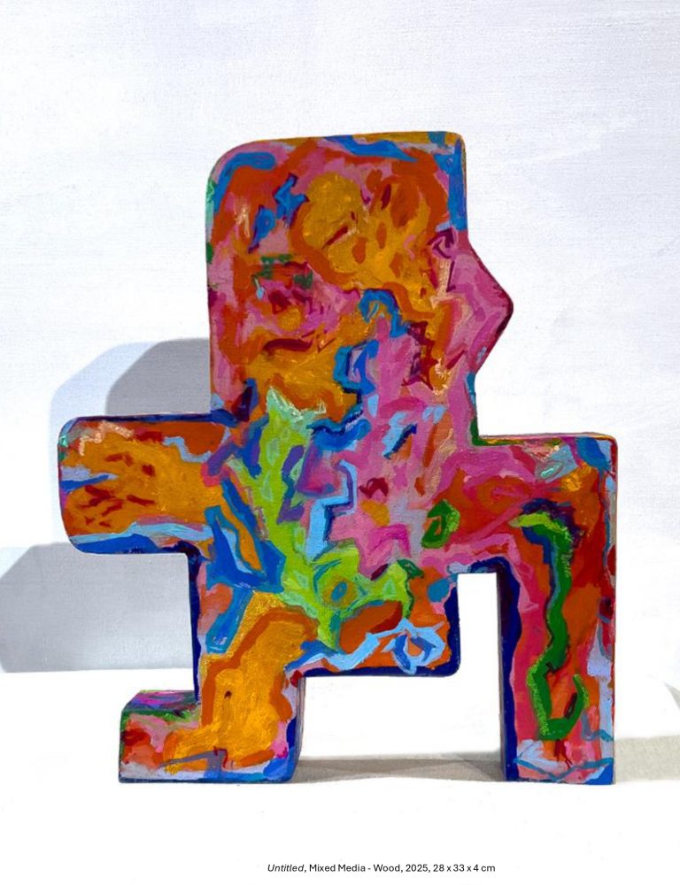 d Untitled , Mixed Media on Paper, , Mixed Media - Wood, 202202 5, 165, 28 x 23x 33 cmx 4 cm