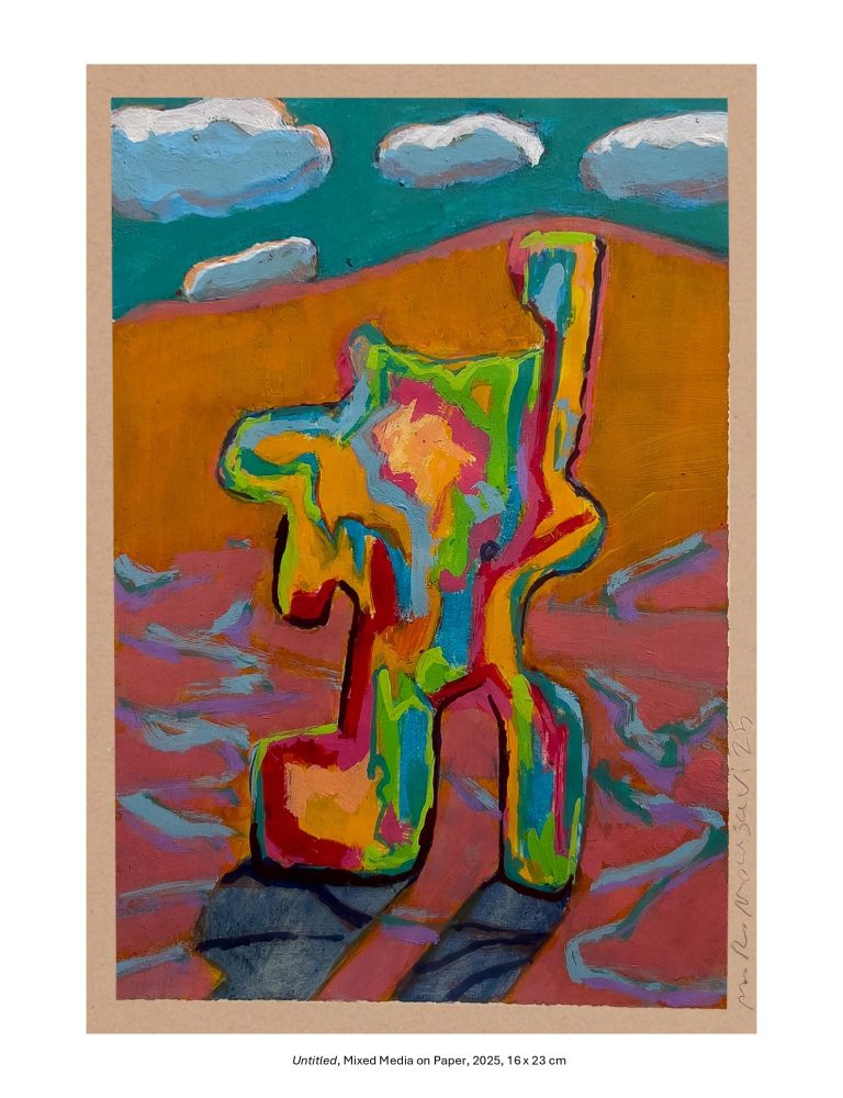 Untitled, Mixed Media on Paper, 2025, 16 x 23 cm