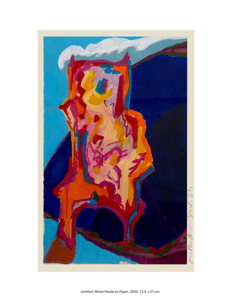 Untitled, Mixed Media on Paper, 2025, 13.5 x 21 cm