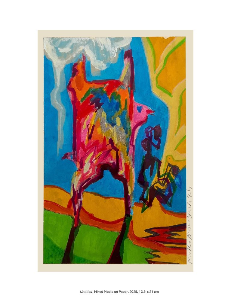 Untitled, Mixed Media on Paper, 2025, 13.5 x 21 cm