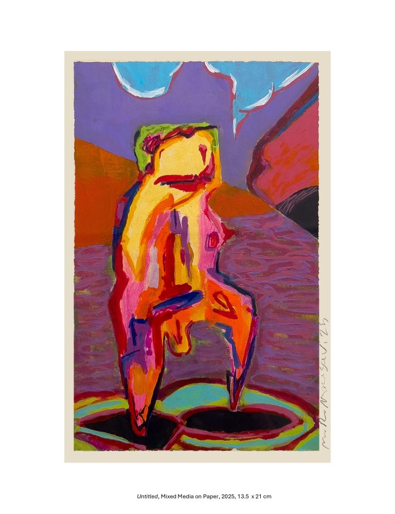Untitled, Mixed Media on Paper, 2025, 13.5 x 21 cm