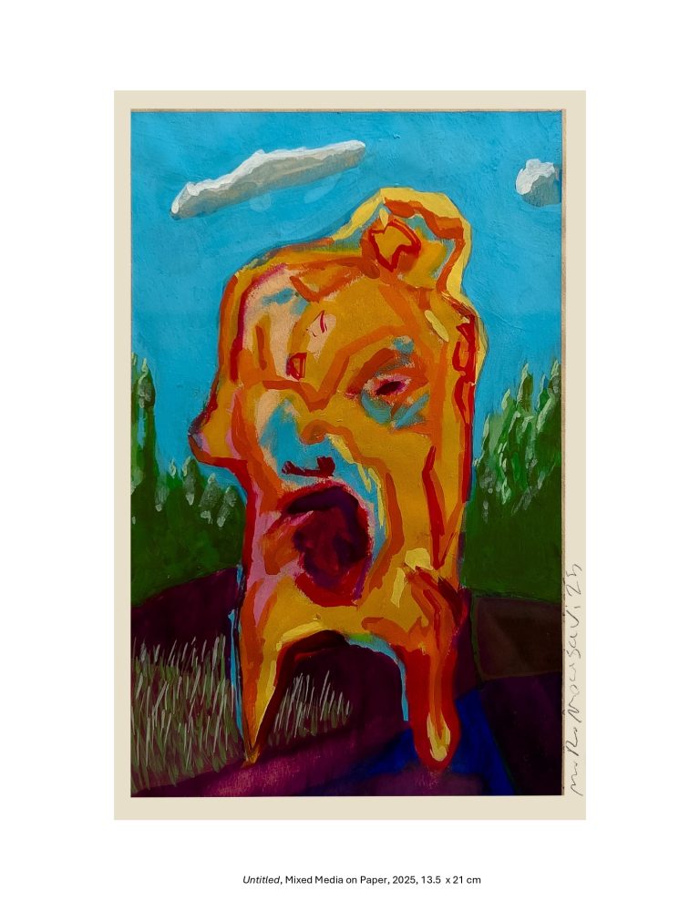 Untitled, Mixed Media on Paper, 2025, 13.5 x 21 cm