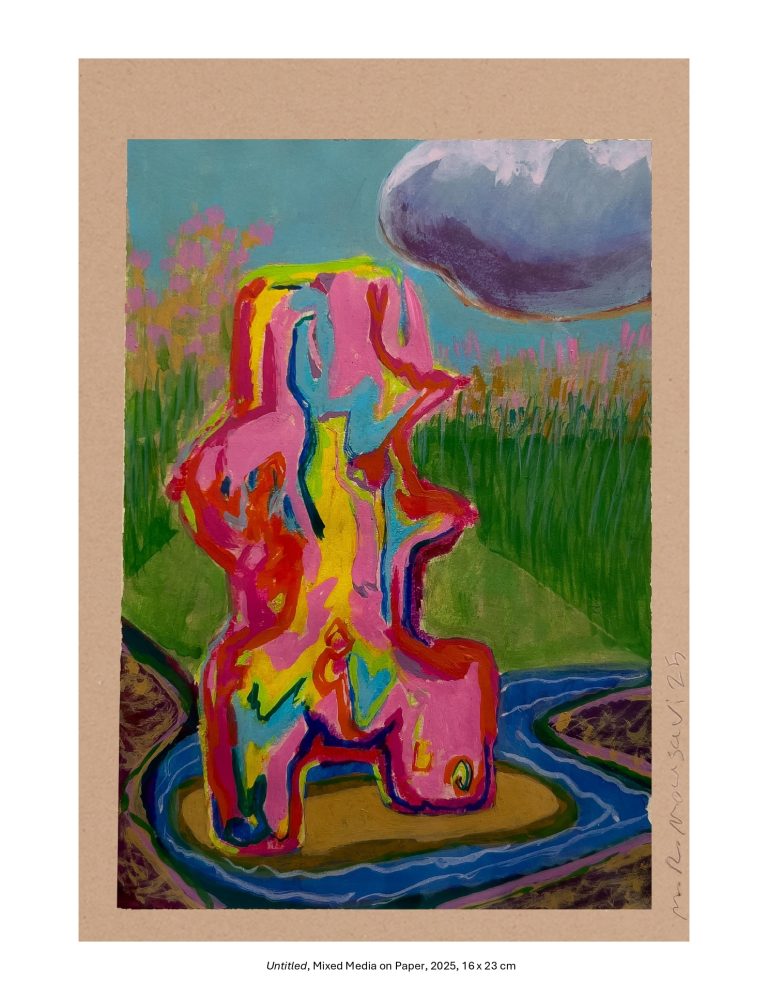 Untitled, Mixed Media on Paper, 2025, 16 x 23 cm