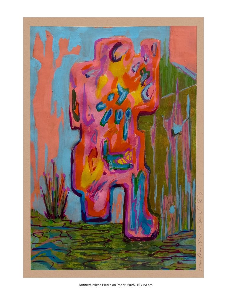 Untitled, Mixed Media on Paper, 2025, 16 x 23 cm