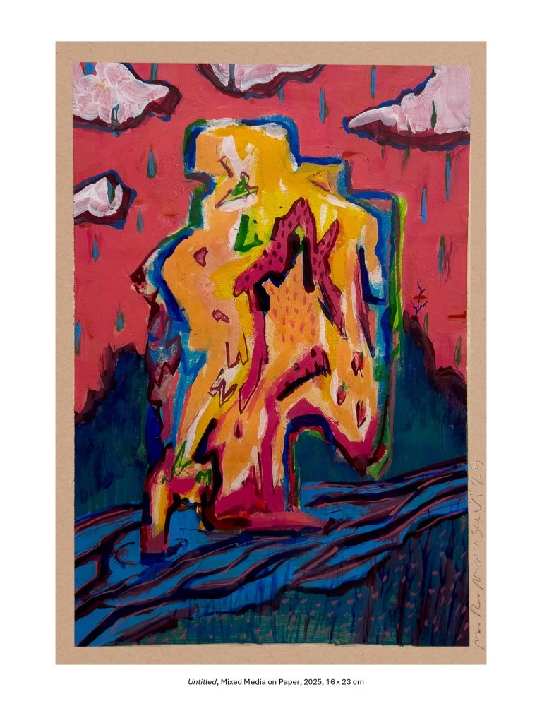 Untitled, Mixed Media on Paper, 2025, 16 x 23 cm