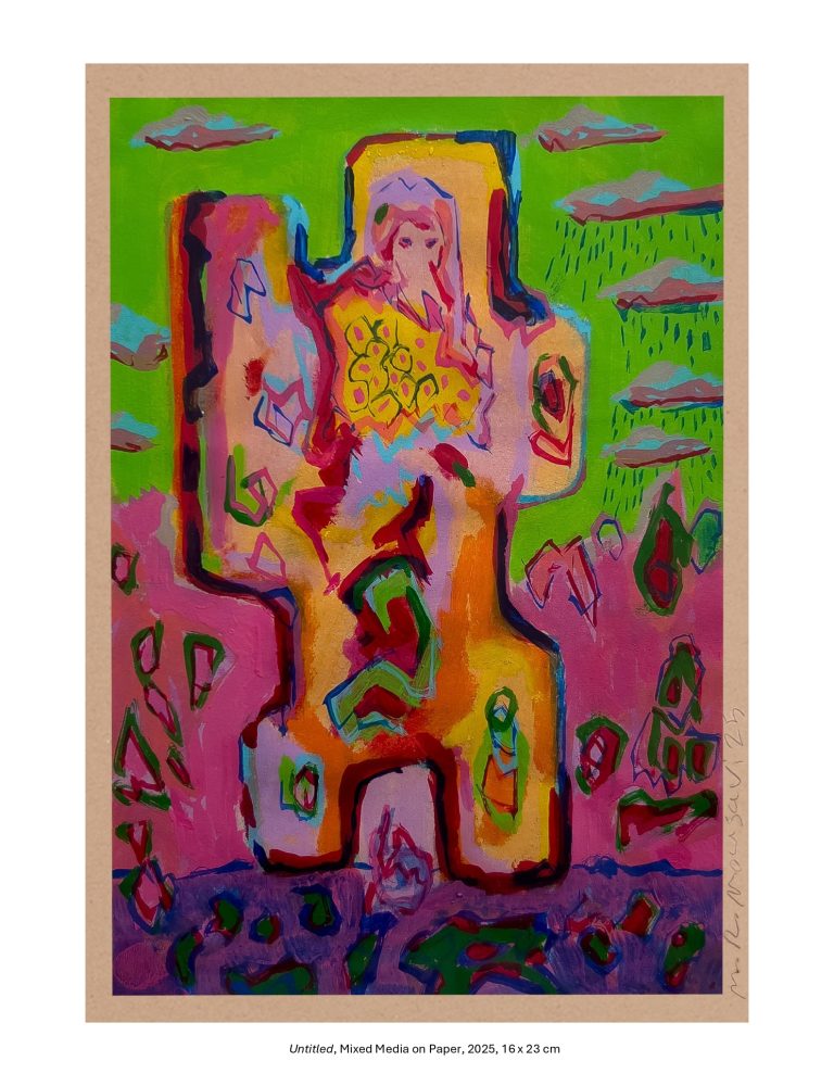 Untitled, Mixed Media on Paper, 2025, 16 x 23 cm