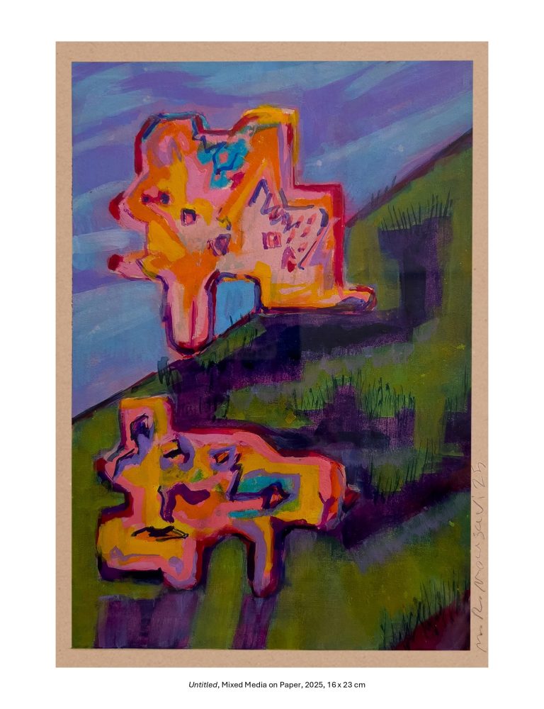 Untitled, Mixed Media on Paper, 2025, 16 x 23 cm