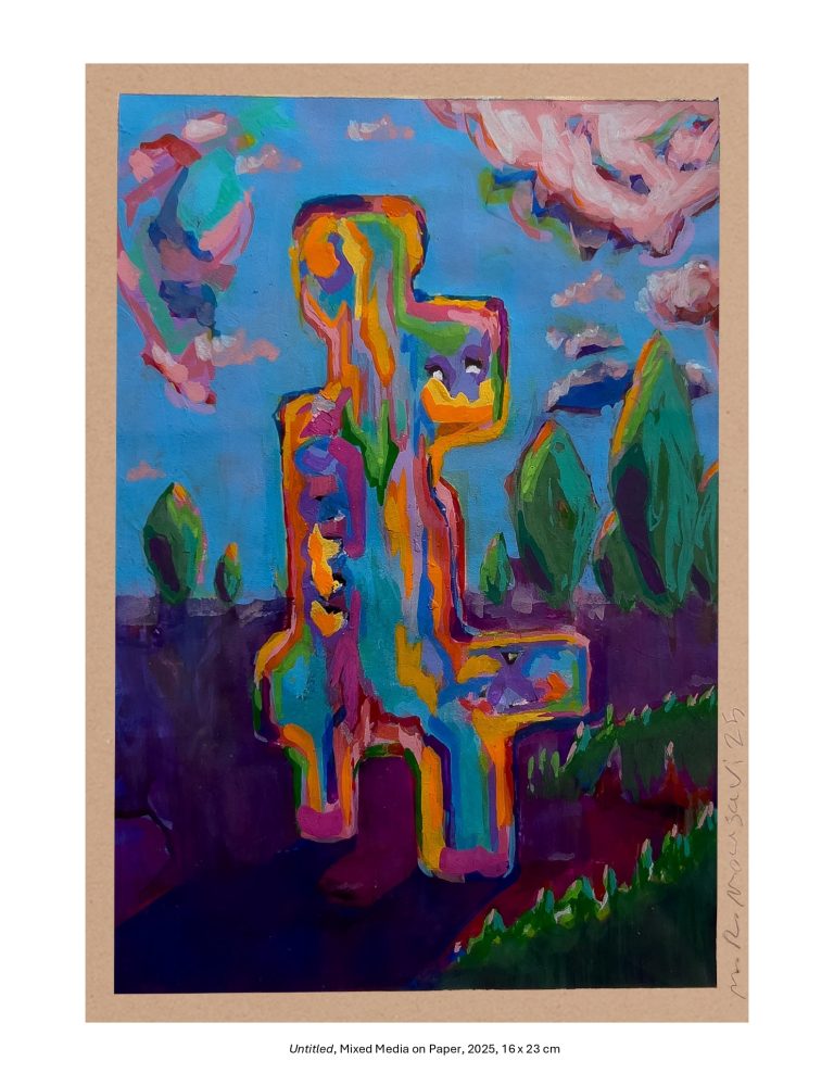 Untitled, Mixed Media on Paper, 2025, 16 x 23 cm
