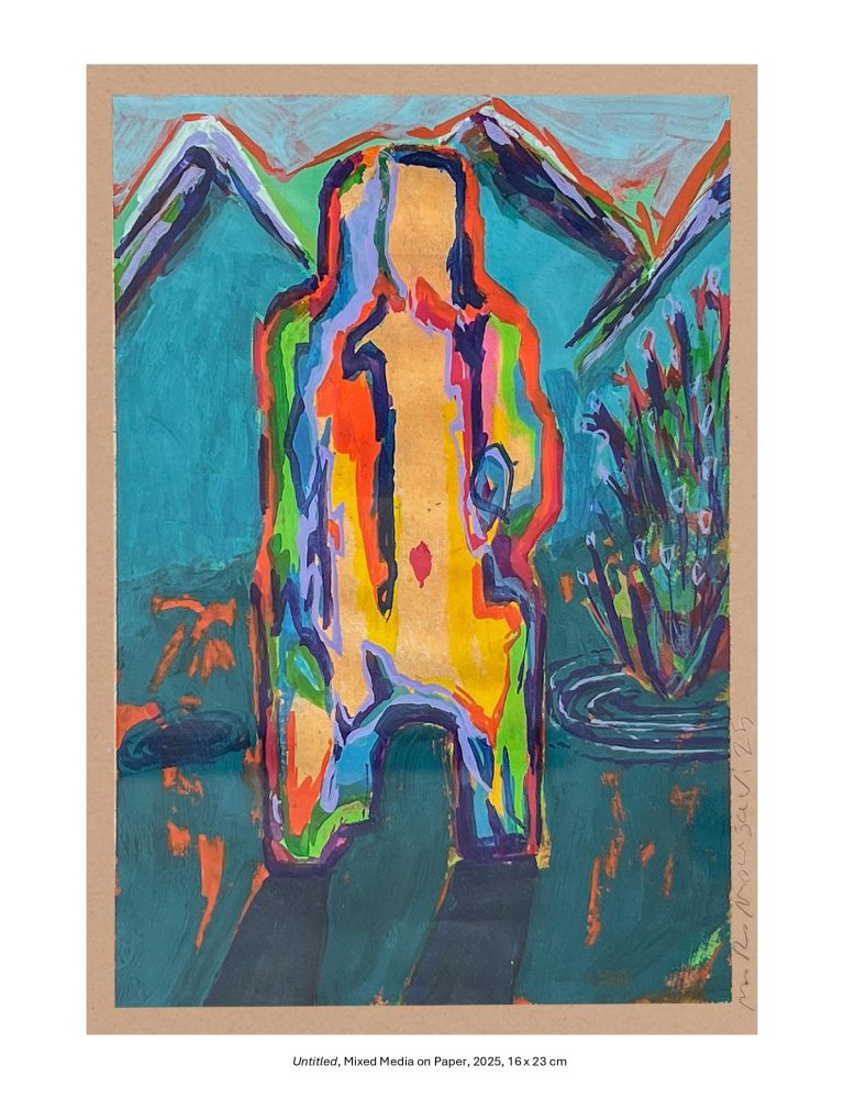 Untitled, Mixed Media on Paper, 2025, 16 x 23 cm