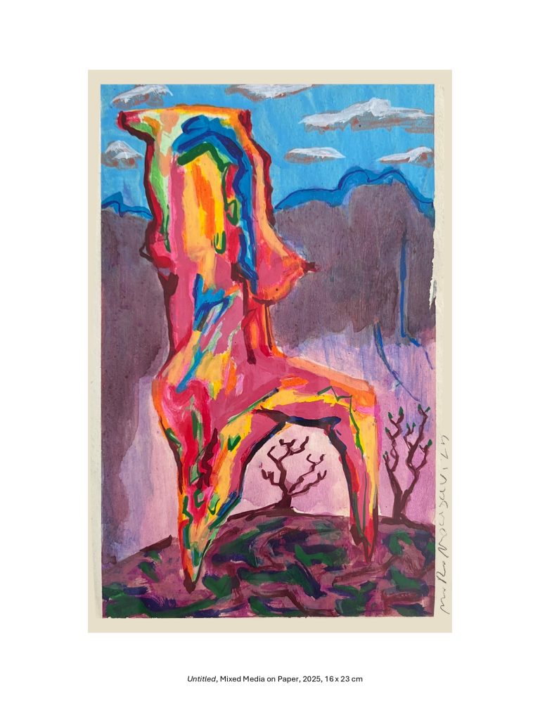 Untitled, Mixed Media on Paper, 2025, 16 x 23 cm