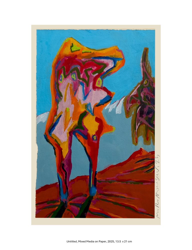 Untitled, Mixed Media on Paper, 2025, 13.5 x 21 cm