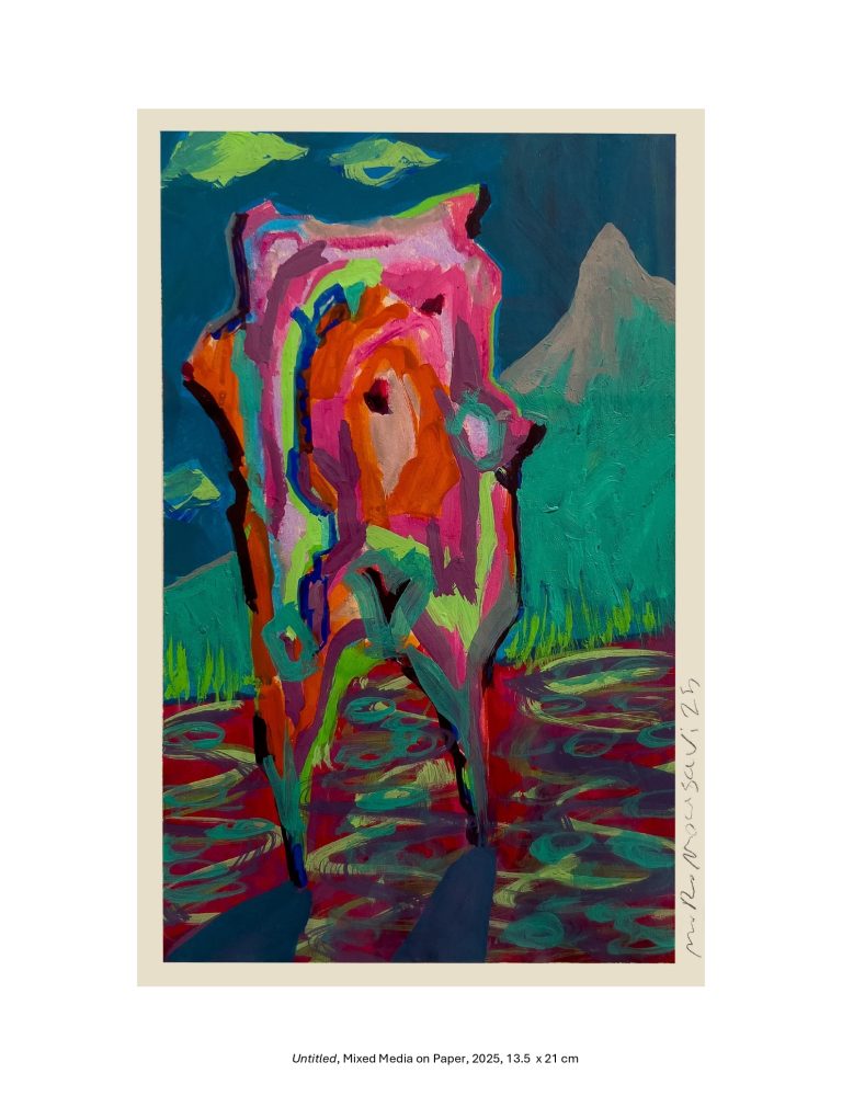Untitled, Mixed Media on Paper, 2025, 13.5 x 21 cm
