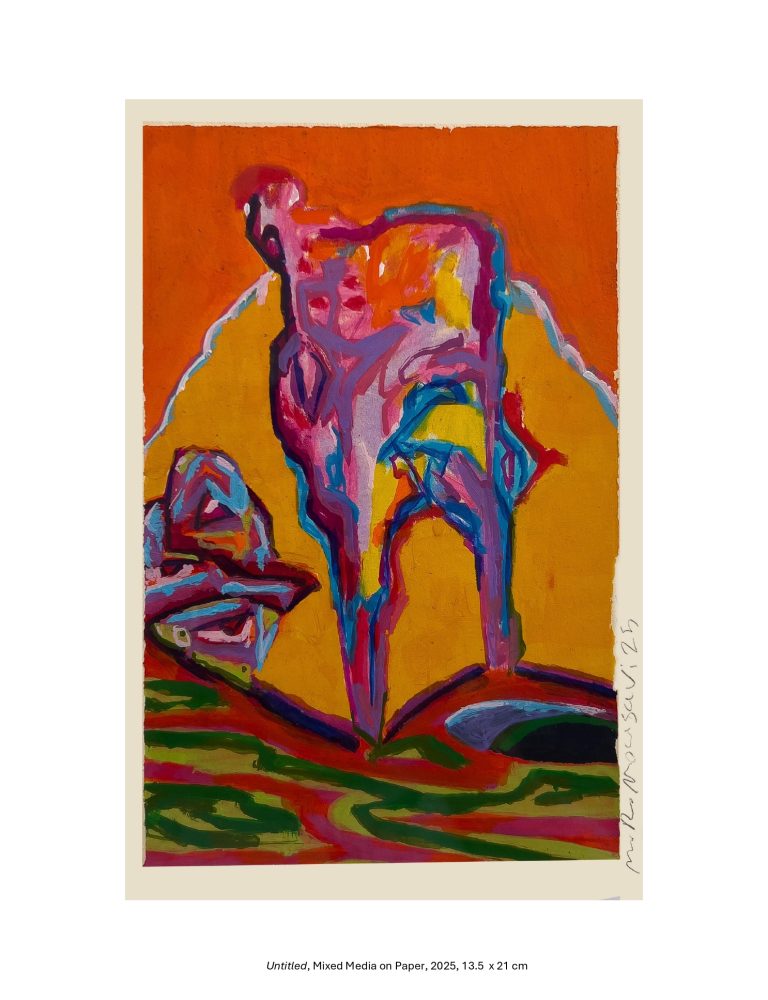 Untitled, Mixed Media on Paper, 2025, 13.5 x 21 cm