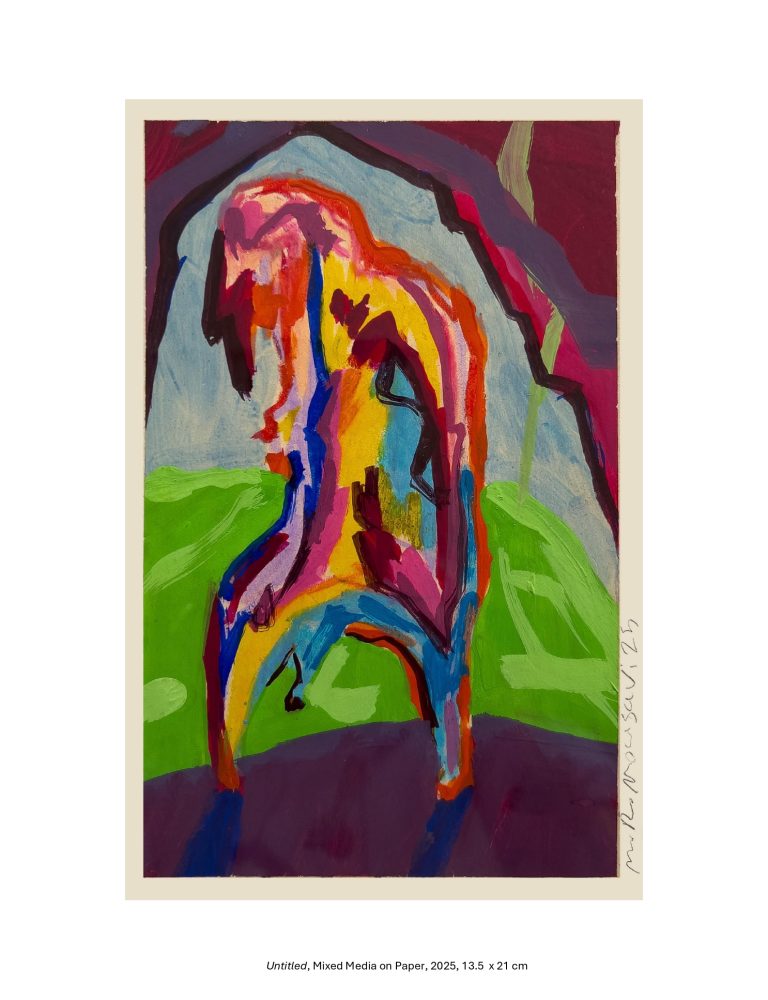 Untitled, Mixed Media on Paper, 2025, 13.5 x 21 cm