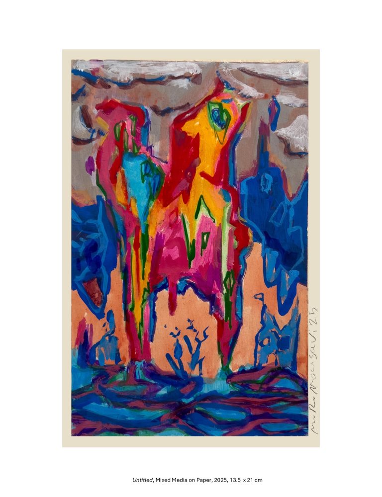 Untitled, Mixed Media on Paper, 2025, 13.5 x 21 cm