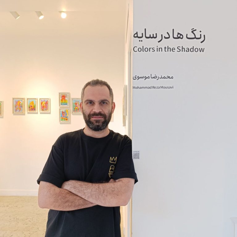 The artist in bostan art gallery